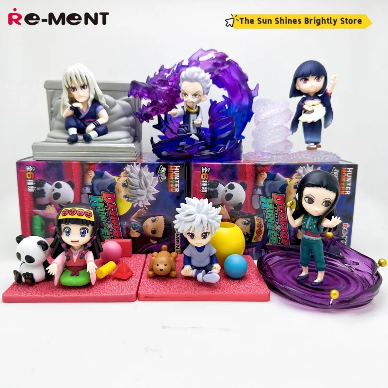 

Re-Ment Hunter×Hunter Desq Desktop Figure Hunter 4,5 Killua Alluka Illumi Kalluto Silva Zeno Original Toys Decor Ornament Gift