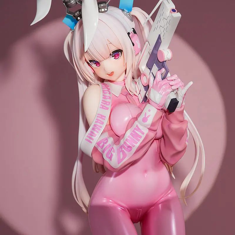 Superbunny Anime Figure Pink Bunny Girl Collectible Statue Computer Case Decoration Desktop Ornament For Adult Anime Collectors