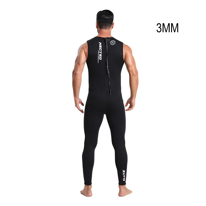 

3MM Men Scuba Sleeveless Keep Warm Kayaking Spearfishing Drifting Swim WetSuit Neoprene Water Sports Snorkeling Diving Suit
