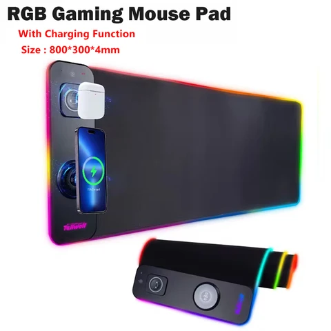RGB коврик для мыши Luxuglow с беспроводной зарядкой — фото товара