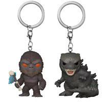 Anime King Kong VS Godzilla 2 PVC Action Figure Model Keychains toys Mini Godzilla kawaii figure Collection for friends gifts