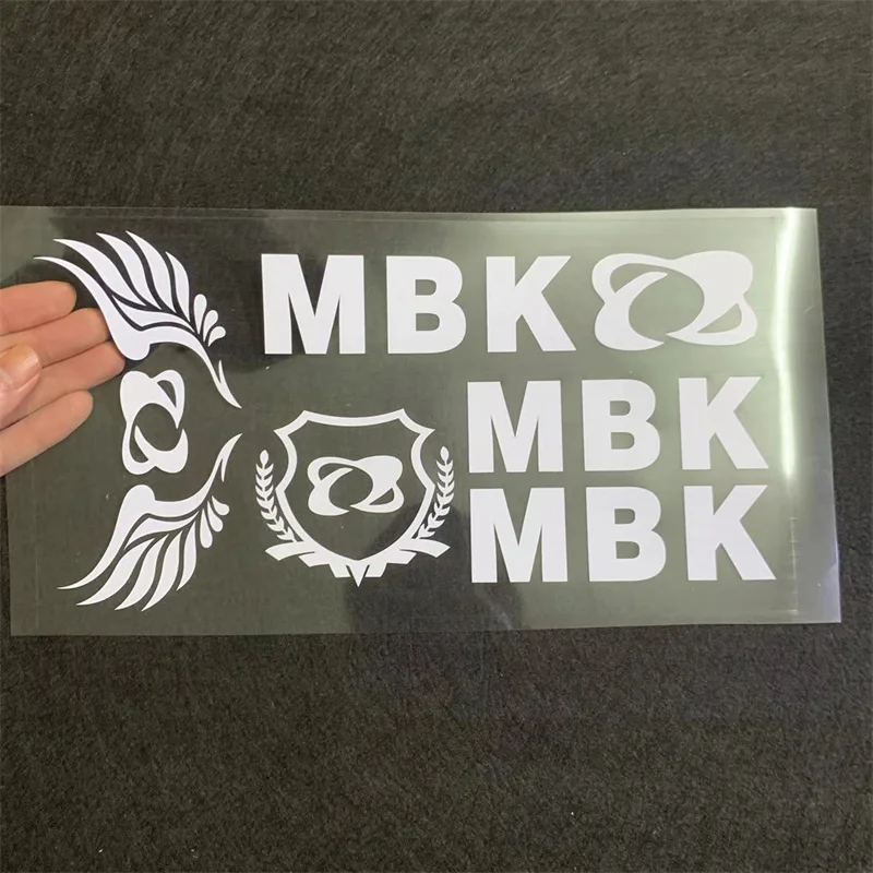 MBK Motorcycle Sticker Reflective Vinyl MBK Logo Decorative Reflective Waterproof Decals For MBK A Set 30*15cm Sticker Refit