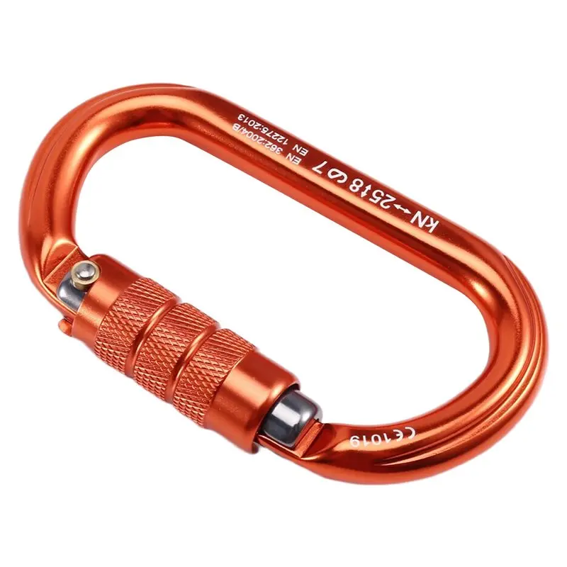 【ESPECIAL】Mosquetão com trava de 25KN, mosquetão resistente para escalada, rapel e coleira para cães