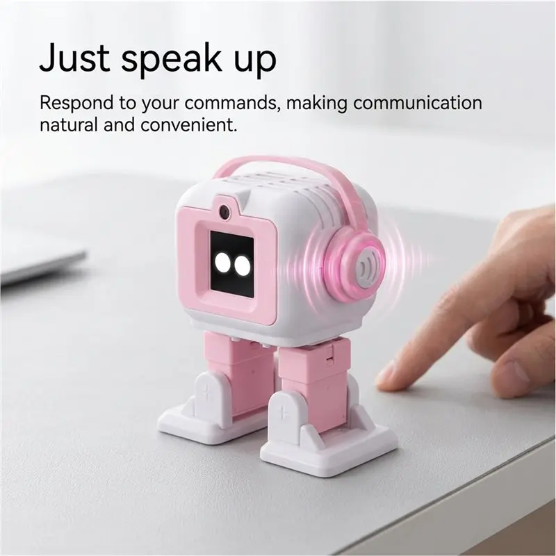 DTB7 AI Robot with Touch Interaction, Intelligent Desktop Companion, Emotion Perception Camera, Voice Control, Dynamic Lights,