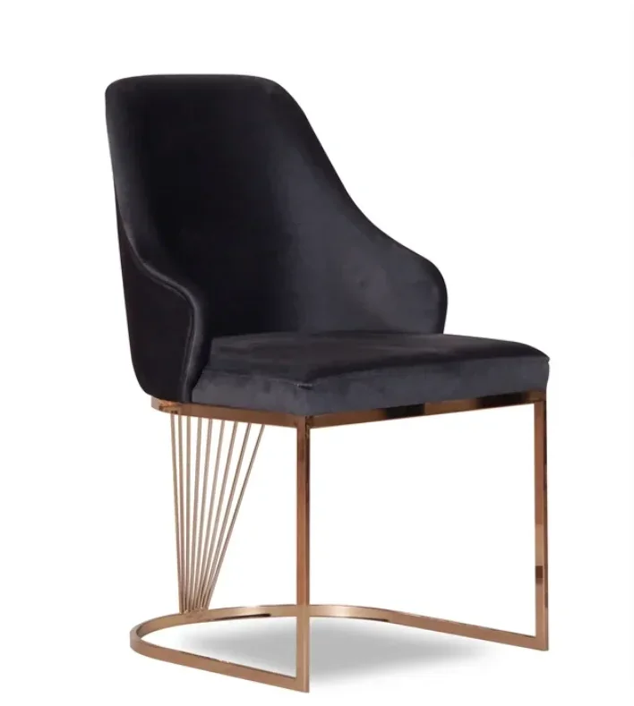 

For Modern Luxury Dining Chair With Velvet Upholstery and Stainless Steel Legs for Home Hotel Living Room Kitchen Party Use