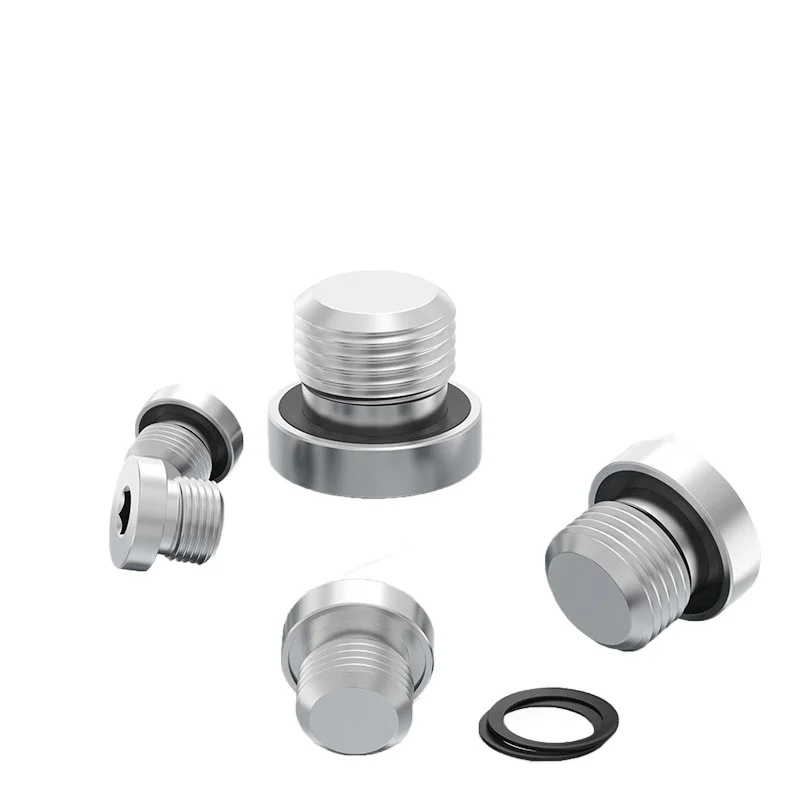 304 Stainless Steel Hex Socket Plug ED Seal Ring Hydraulic Oil Pipe Port  Screw 1/8-1
