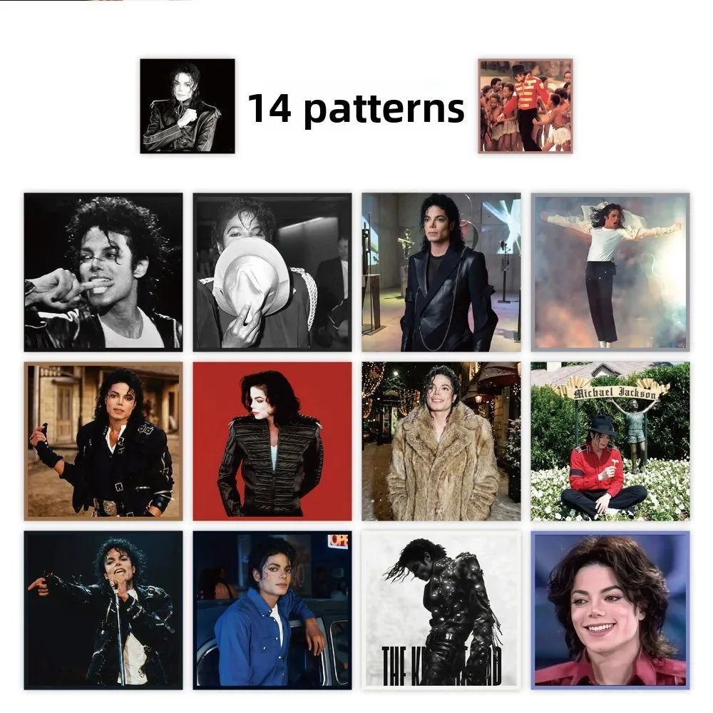 500 Sheets New Michael Jackson Film Stickers, Supersta  Attractive Stickers for Decorating Desktop Items 14 Designs Available
