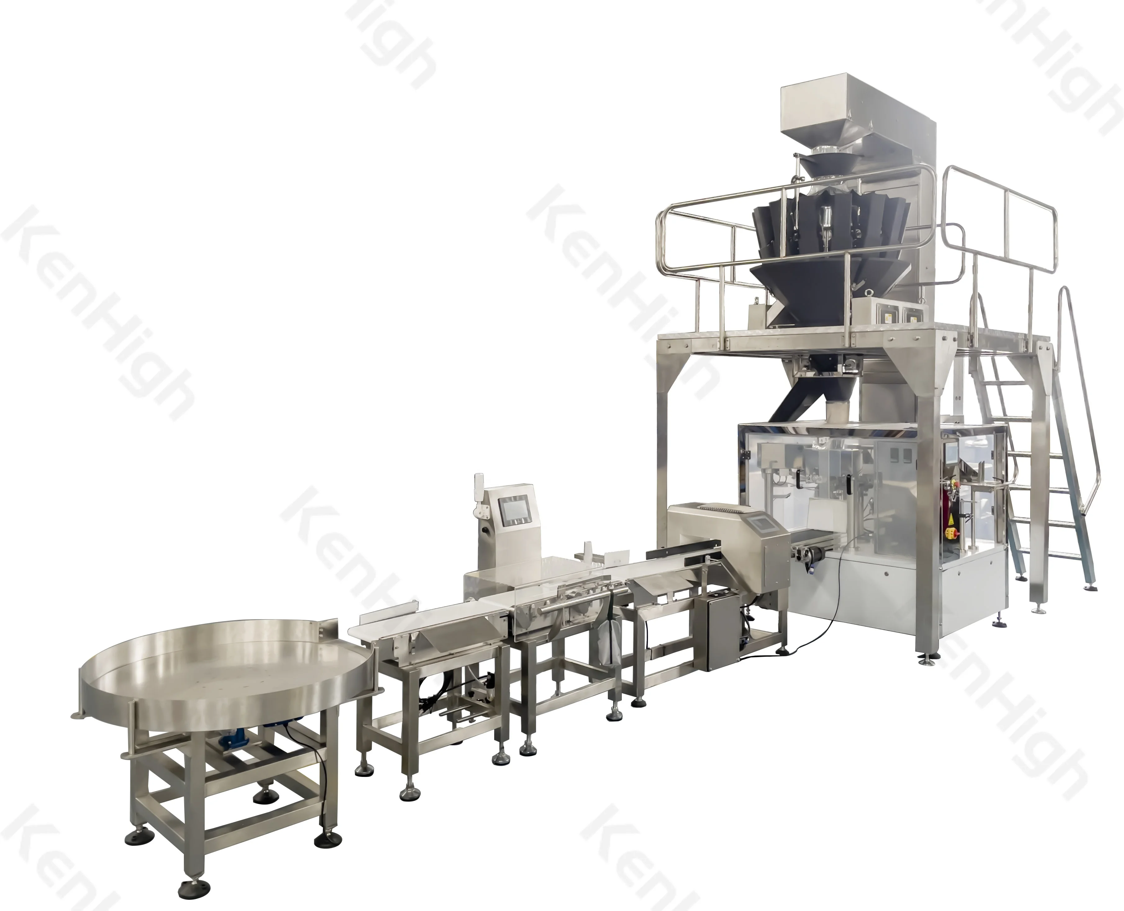 Rotary Pre-made Pouch Doypack Sugar Candy Chocolate Coffee Beans Pasta Granular Filling Sealing Packing Machine