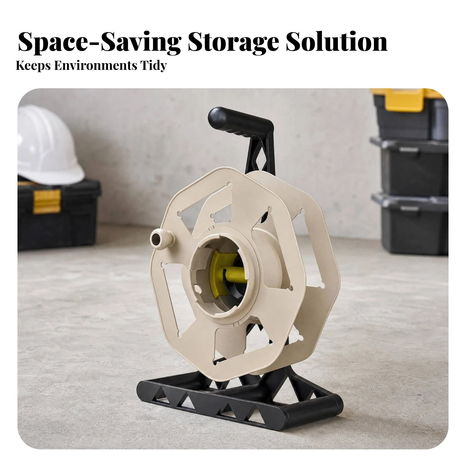Cable Reel Stand Carrying Handle Portable Cable Reel Wire Winding Stand Side Knob Hardware Tangletangle-Resistant Storage