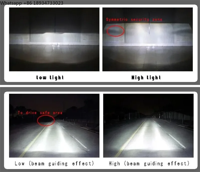 2.0 Inch Pair of Universal off Road Motorcycle Car Led Fog Light Projector Lens Headlight High Low Beam Driving Lamp
