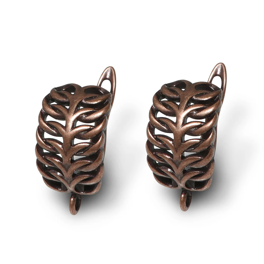 YANASI 1 Paar Ohrringhaken aus rotem Bronze-Messing, antiallergisch, für DIY-Handwerk, Schmuckzubehör, 18 Karat vergoldet – Detail 5