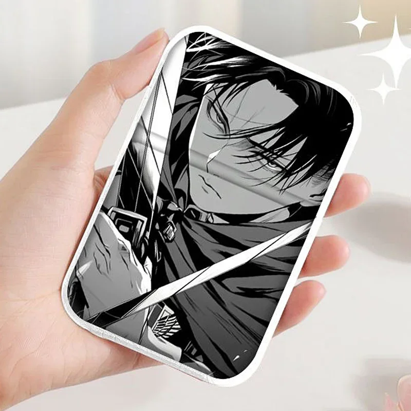 10×7cm Attack On Titan,Shingeki no kyojin,Folding Single-side Makeup Mirror, Anime Cute, Portable Travel, Rectangular,Girls Kids