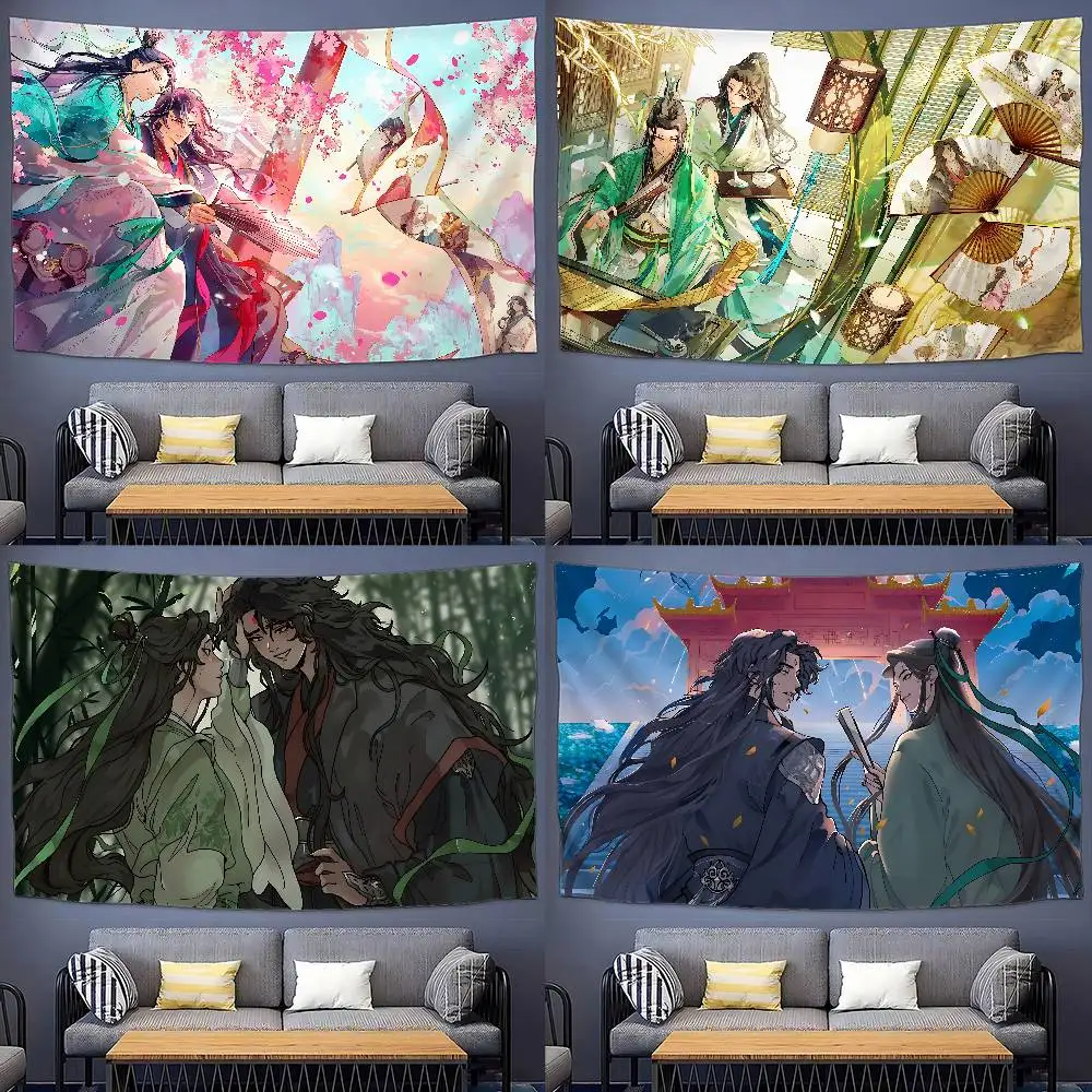 

The Scum Villains Self-Saving System Tapestry Wall Hanging Tapestry Art Deco Blanket Curtain Hanging At Home Bedroom Living