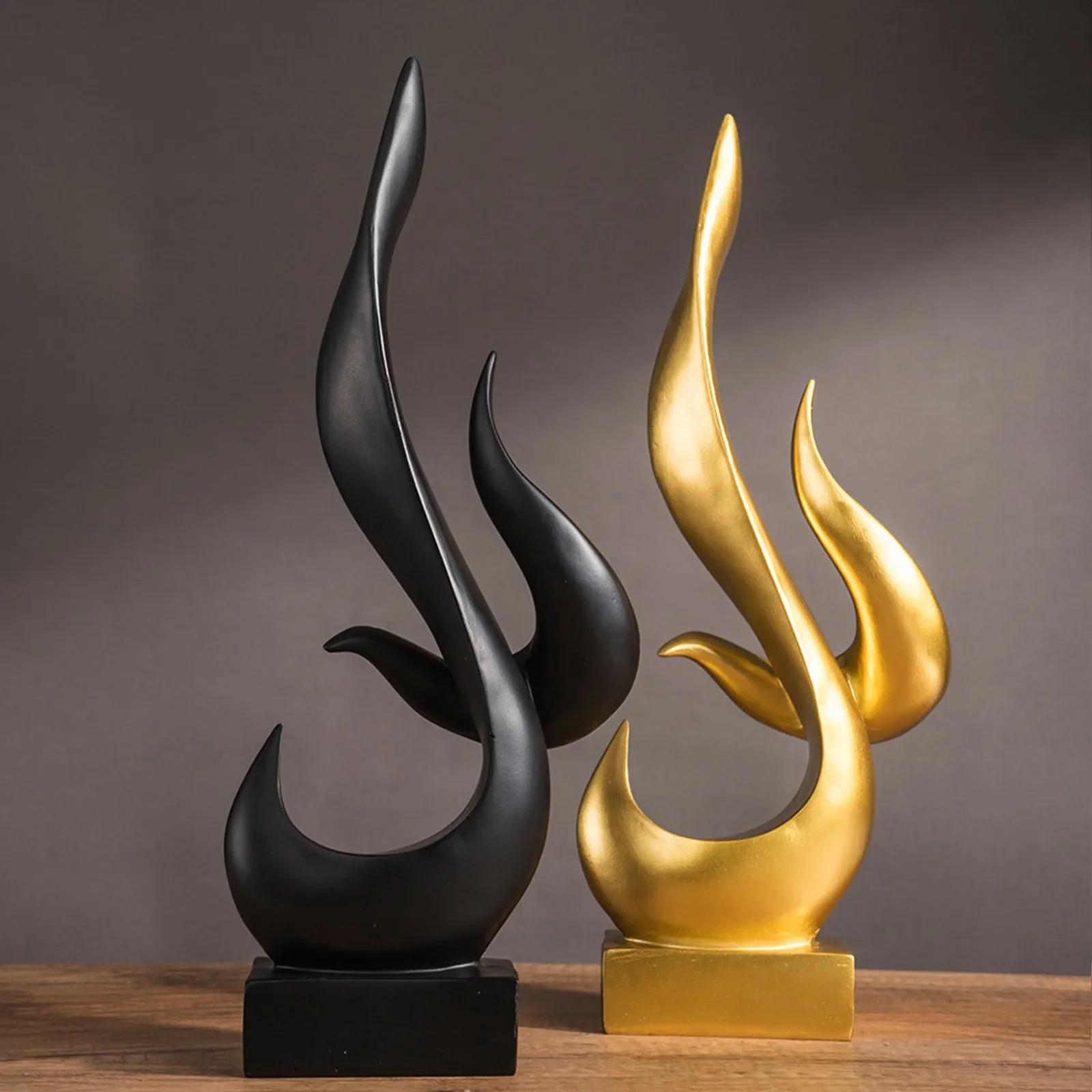 Unique Flames Resin Ornament Creative Home Desktop Decoration Atmosphere Setting Figurine Gift for Birthday Festival