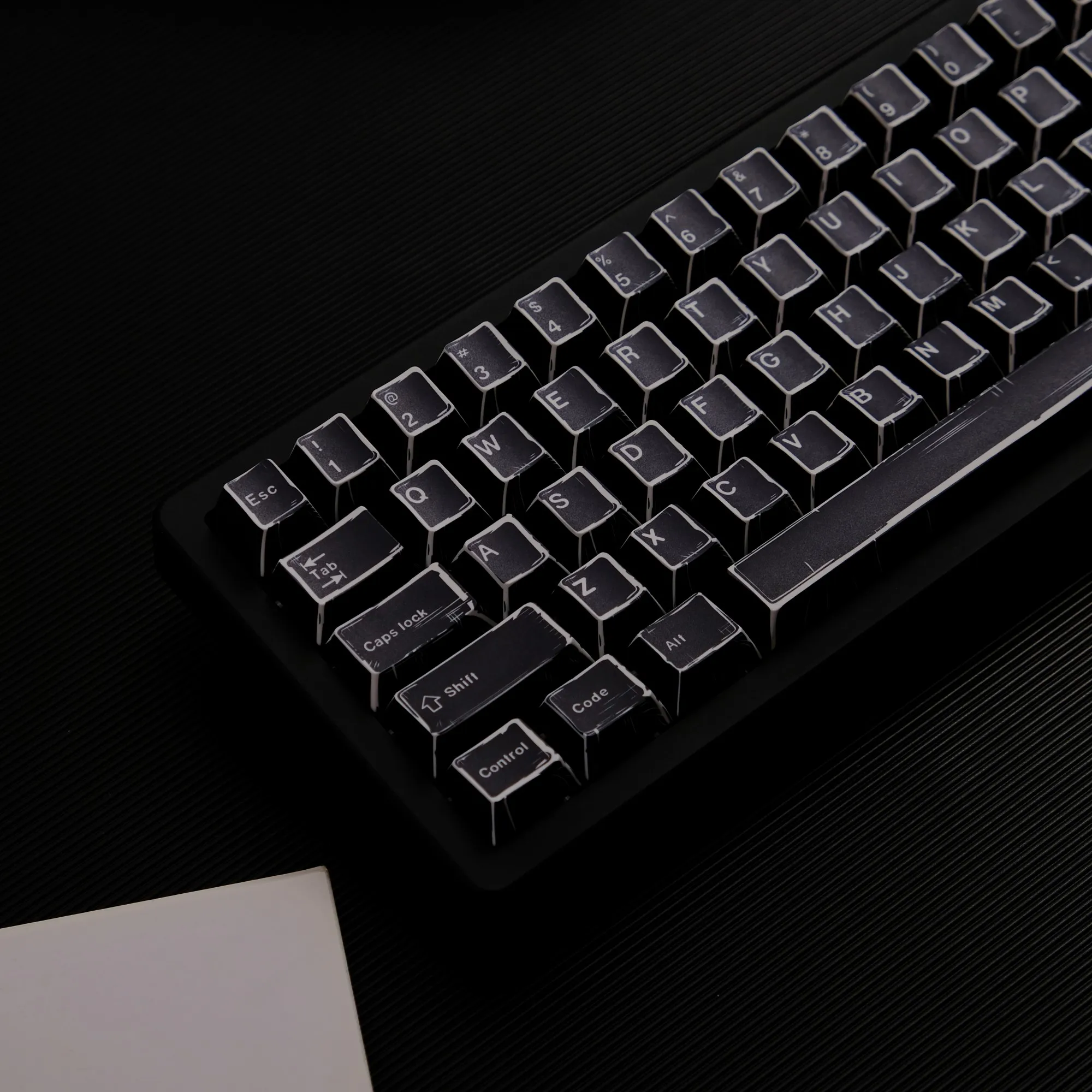 

Comic Black Keycaps PBT Cherry Profile 151 keys Five-sided Dye Sub For Mechanical Keyboards ISO Layout 7U Space bar HI75