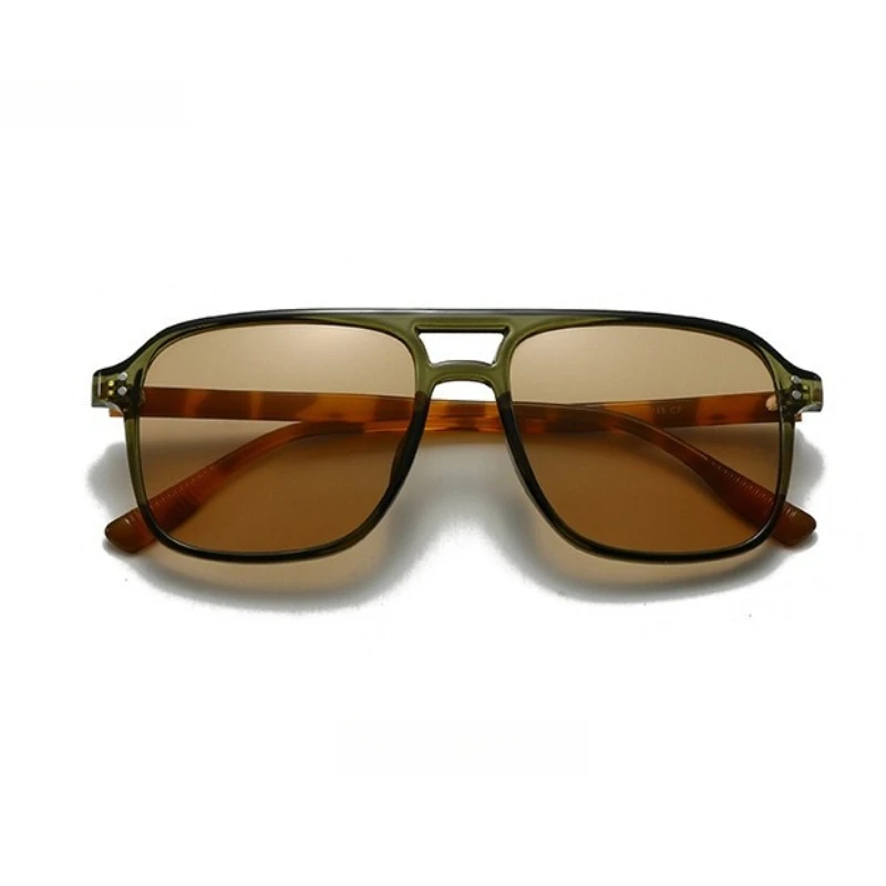 Luxury Square Vintage Double Beam Cycling Sunglasses Men Women Fashion Travel Driving Fishing Sun Glasses Male Eyewear UV400