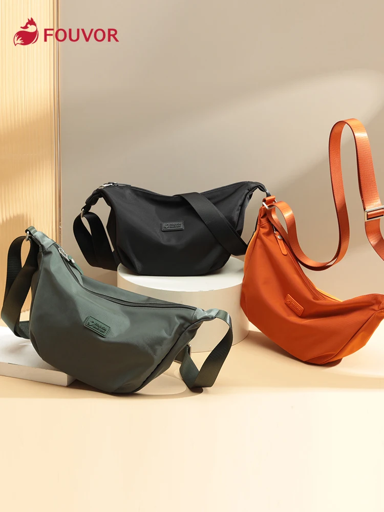 Fouvor Women Shoulder Bag 2024 New Solid Sports Casual Women\'s Bags Fashion Oxford Cloth Small-sized Crossbody Bag 3013-03