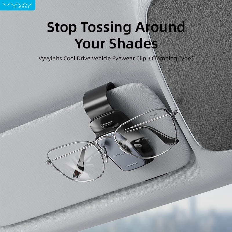 VYVYLABS Cool Drive Vehicle Eyewear Clip Clamping Type Stop Tossing Around Your Shades For Holding Eyewear Card