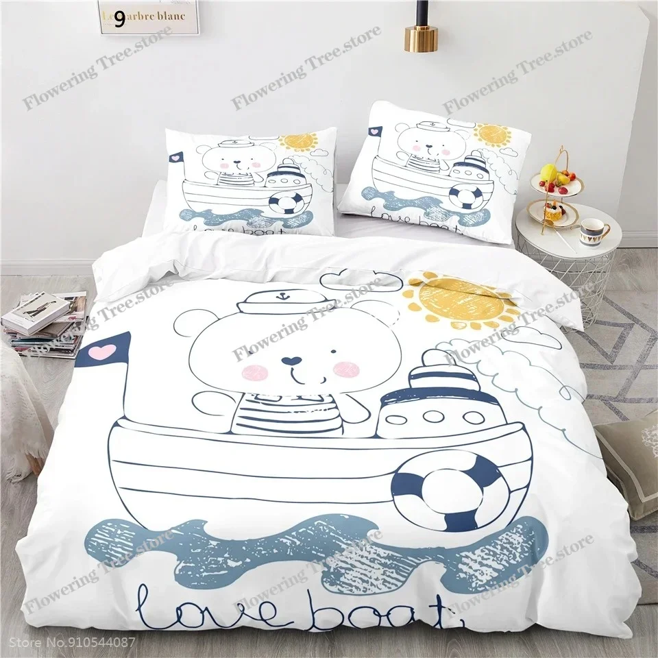 

Cute Pink Elephant Baby Cartoon 3d Bedding Set Duvet Cover Sets with Pillowcase Boys Girls Kids Bedclothes Twin Full Queen King