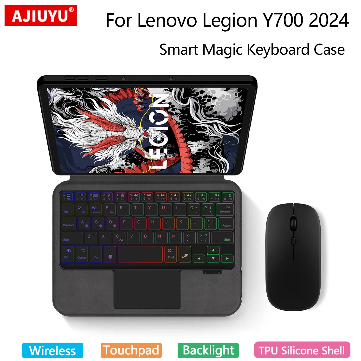 Case Cover For 2025 Lenovo LEGION Y700 Gen3 TB-321FU 8.8 Inch Gaming Tablet Wireless Keyboard TouchPad Protective Cases Shell