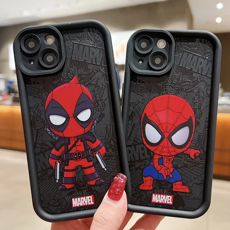 Cool Marvel Spider Man Soft Silicone Phone Case For iPhone 16 14 15 13 Pro Max 12 11 PRO XR XS MAX 7 8 Plus SE 2020 Back Cover image 2