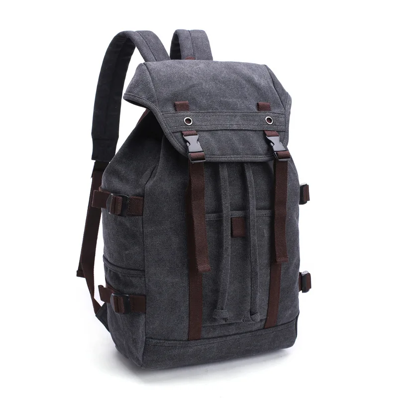 Men'S Fashion Backpack Canvas Executive Briefcase Office Casual Multifinonal Travel Laptop Business Sports Shoulder Rucksack