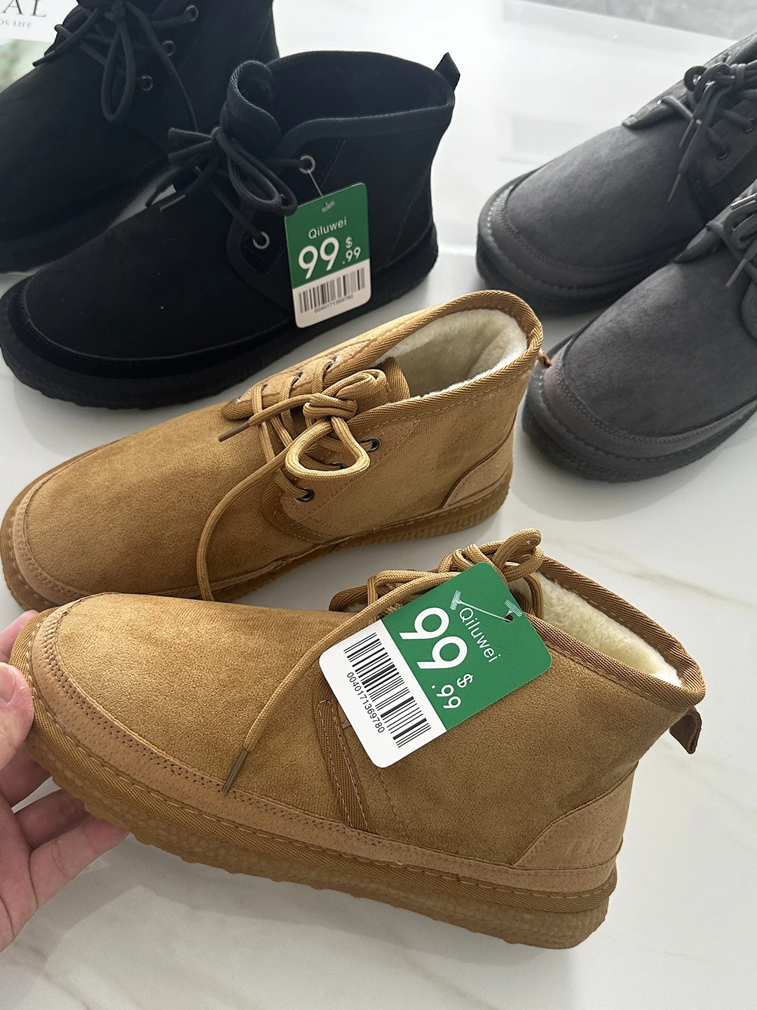 

Мужские зимние ботинки для снега на флисовой подкладке, водонепроницаемые, ветрозащитные, теплые, повседневные, короткие, модные, матовые, на шнуровке