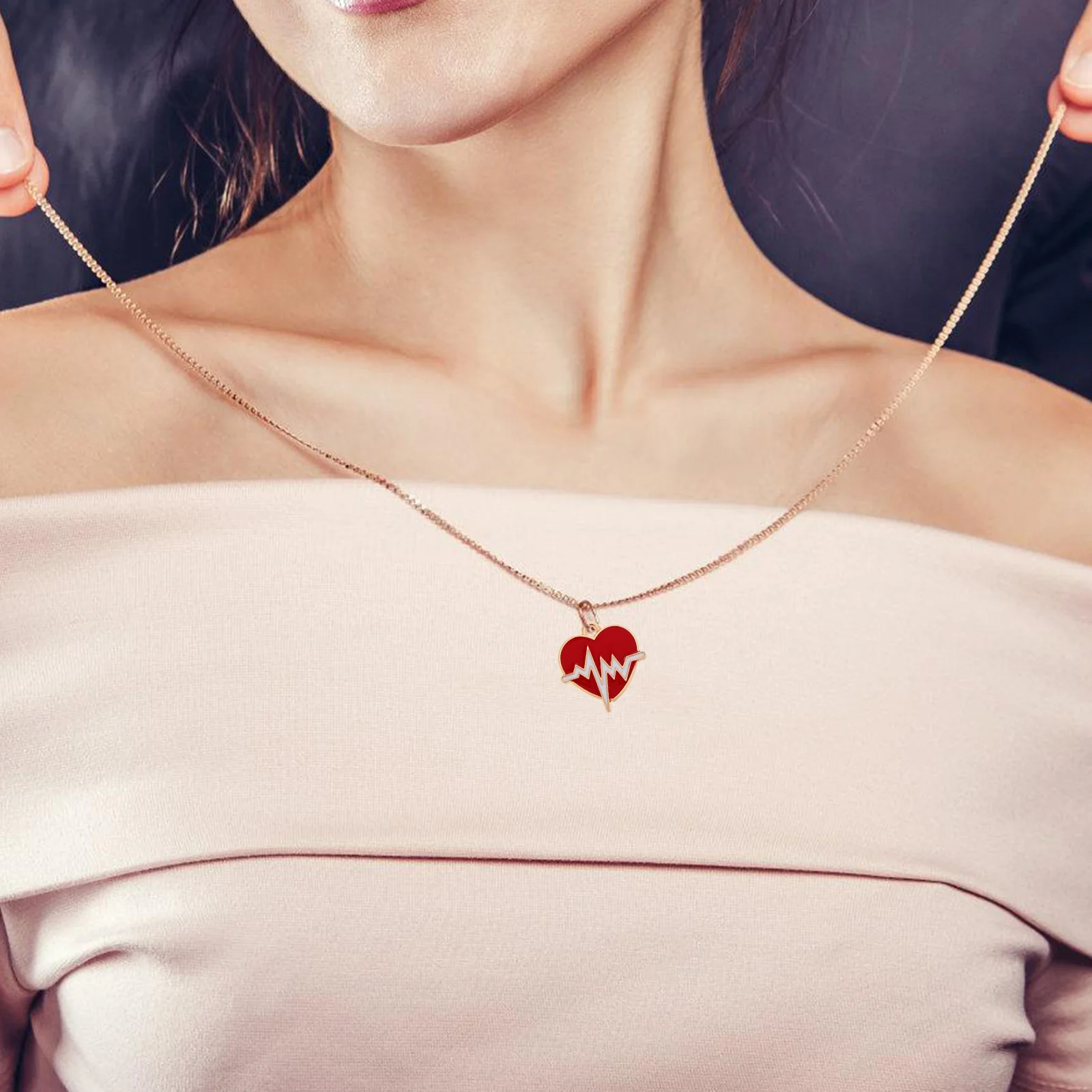 

10pcs Heartbeat Charms Pendant Zinc Alloy Electrocardiogram Nurse Heart Necklace Bracelet Dangle Bead Jewelry