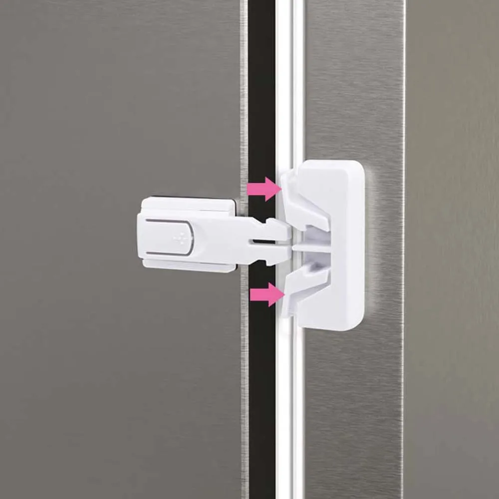 

2pcs/set ABS Multi Functional Safety Locks Plastic Withstand 17KG Baby Refrigerator Safety Lock White Black