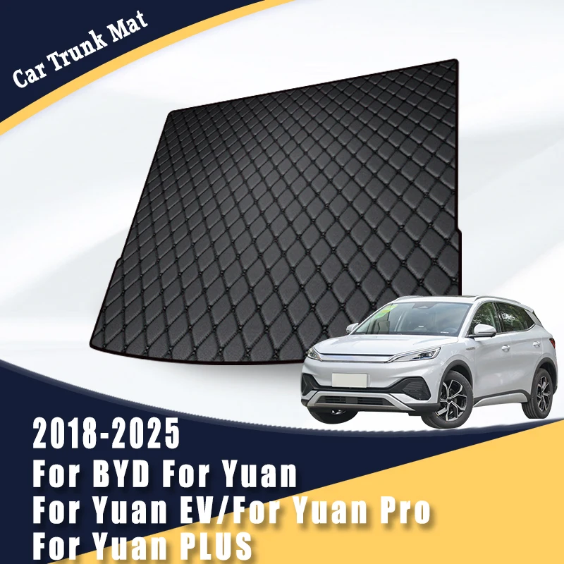 

Ковры в багажник, автомобильные коврики для BYD для Yuan EV Pro PLUS 2025 2024 2023 2022 2021 2020 2019 2018, автомобильные коврики, аксессуары, водонепроницаемые