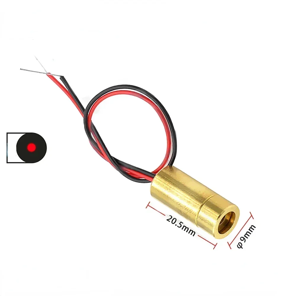 1PC Laser Head 650nm 9mm 3V 50mW Laser Cross Diode Module Red Copper Head Line / Point / Cross Laser Diode
