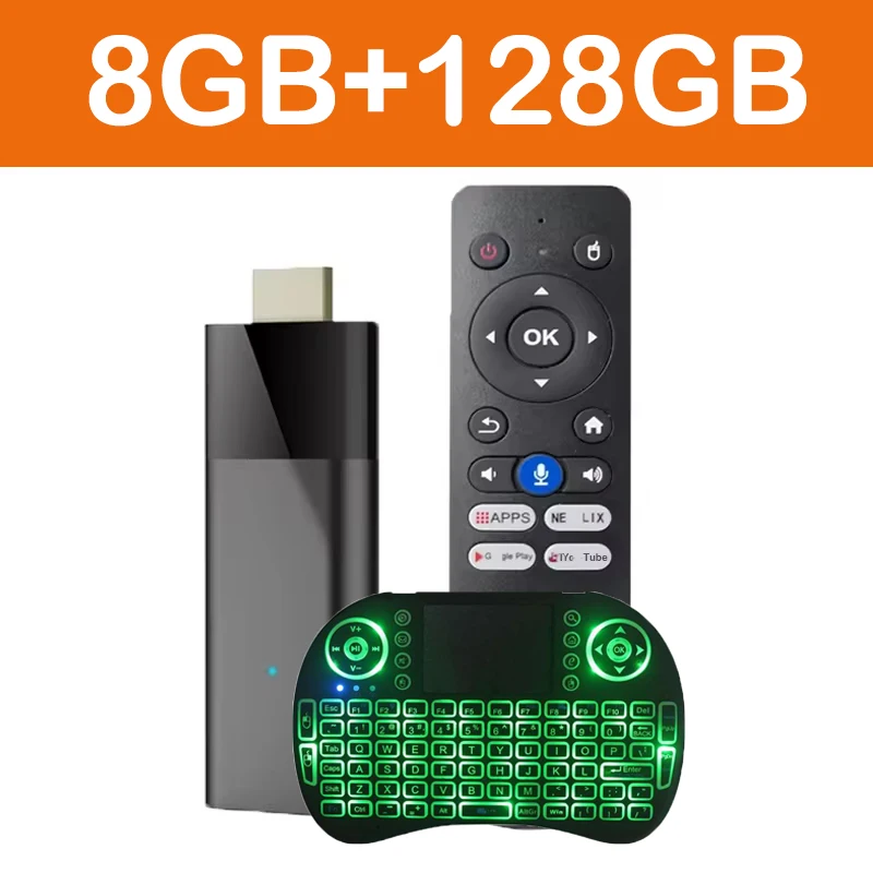 Q6 ATV 8K Smart TV Stick Android 14 Allwinner H313 2,4G 5G Wifi asistente de Google Youtube 64GB 128GB decodificador reproductor multimedia 4K