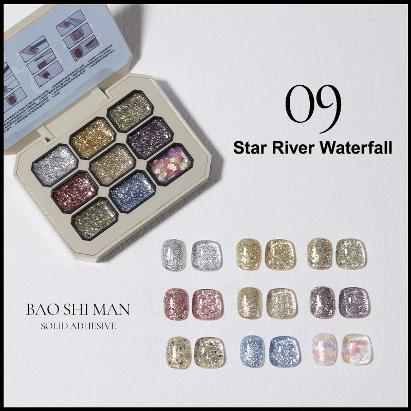 9 شبكات مسمار الفن البولندية الربت الغراء هلام التدرج اللون شبه دائمة شبه الصلبة UV و LED الجبس اللوحة لصالون DIY بها بنفسك