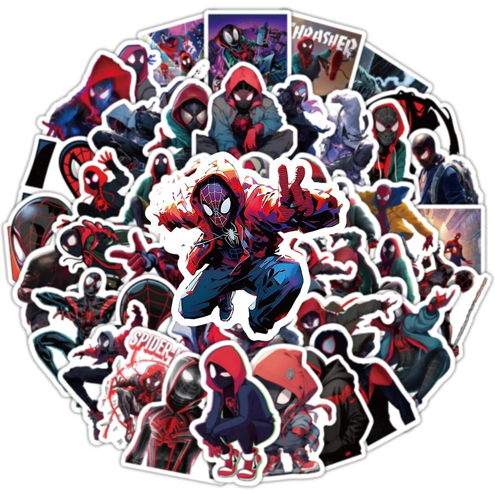 10/30/50PCS Disney Marvel Super Hero Spider Man Sticker Cool Personalized Graffiti Decal Kids Toy DIY Motorcycle Skateboard