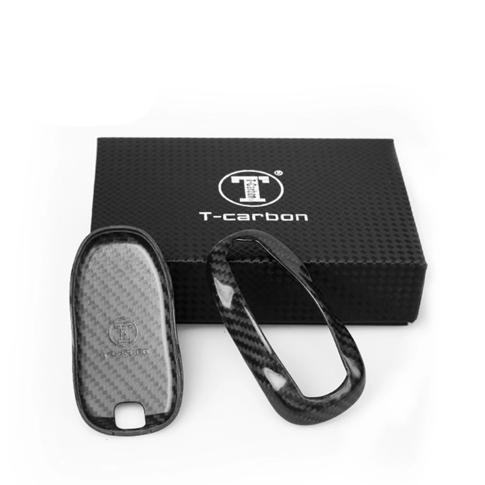 

Carbon Fiber Auto Smart Remote Key Fob Bezel Case Shell Cover Cap Decoration For Tesla Model 3 S-X 2016-2019