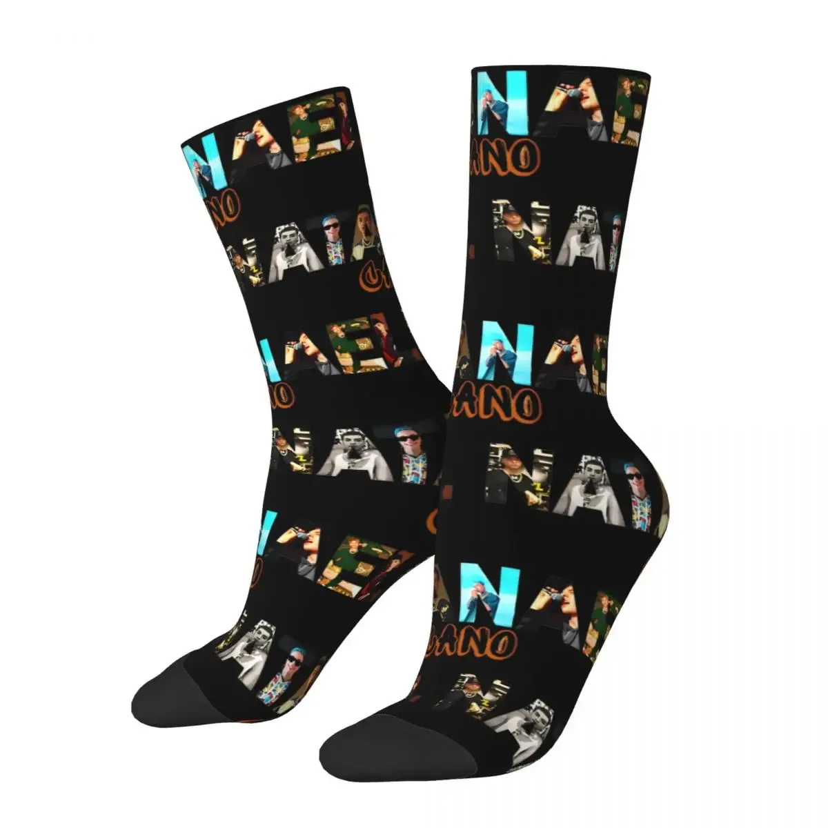 Cozy Male Socks Natanael Cano Rapper Singer Accessories Super Soft Music Concert Sport Dress Socks All Season