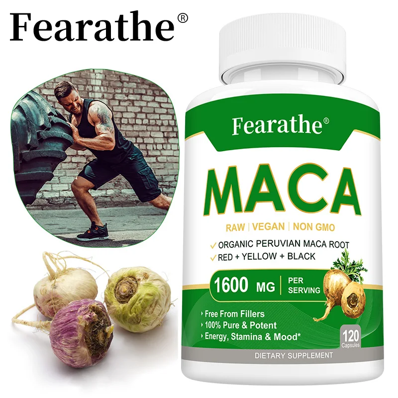 

Organic Black, Red and Yellow Maca Root Supplements for Men and Women To Support Energy, Mood, Sleep and Overall Health