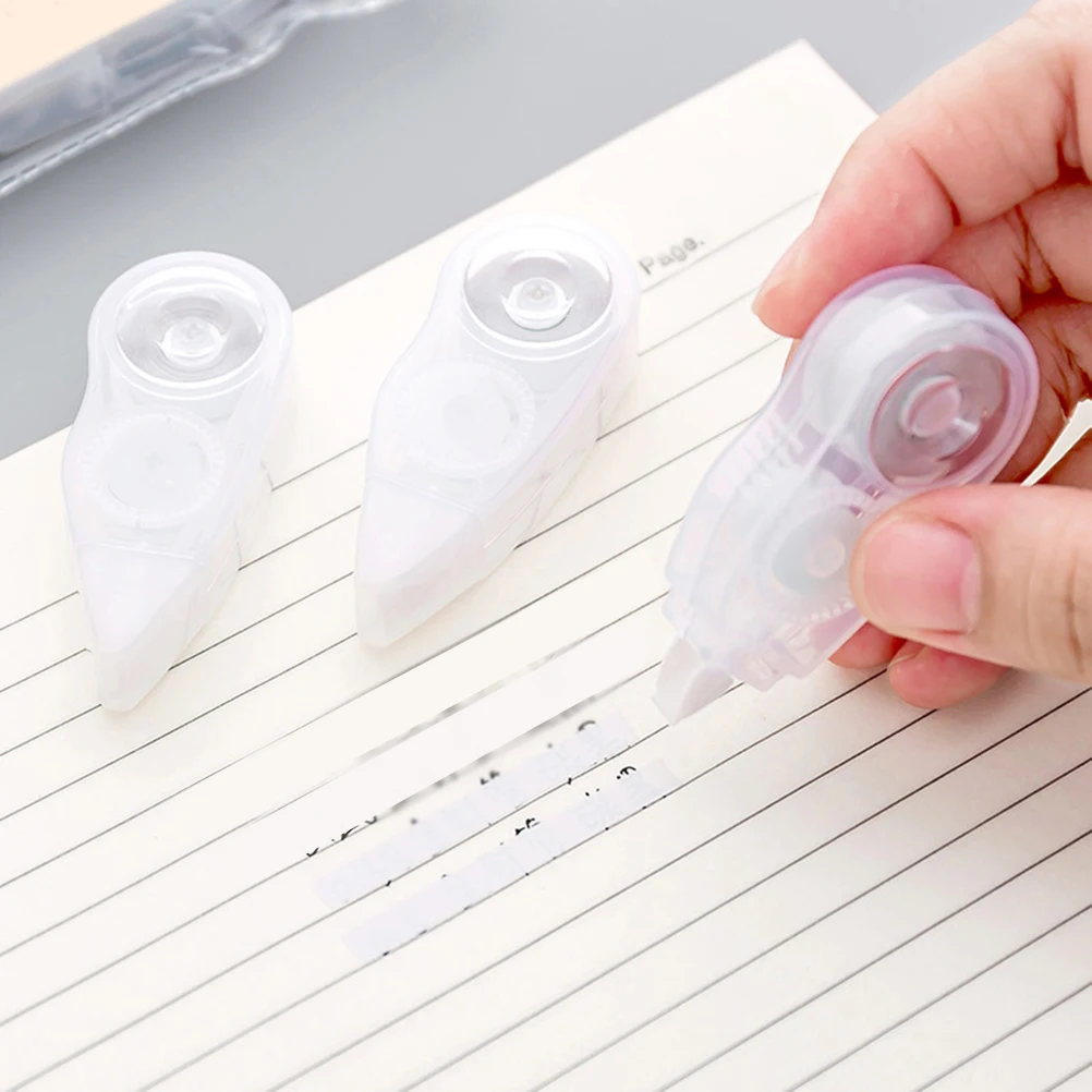 10 قطعة شريط تصحيح الأسطوانة نوع الشريط الأبيض التجفيف الفوري إعادة الكتابة السلس لأشرطة تصحيح القرطاسية المكتبية المدرسية
