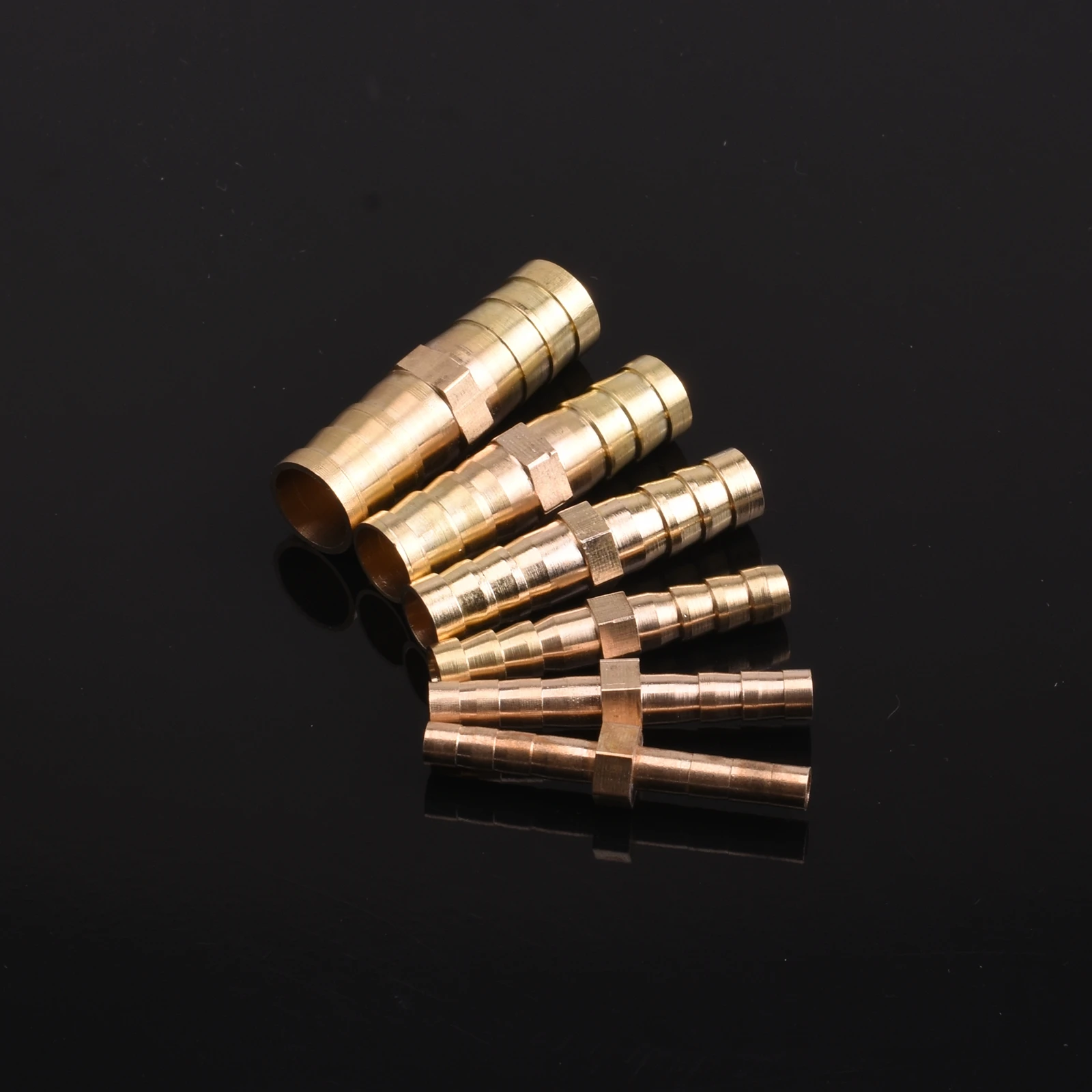 Raccordo per tubo flessibile dritto in ottone uguale Barb 4mm 5mm 6mm 8mm 10mm 12mm 16mm 19mm 25mm adattatore per connettore accoppiatore spinato in rame per Gas