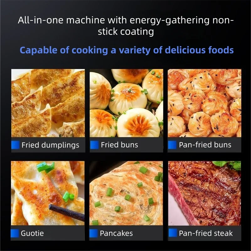 Fully Auto Commercial Dumpling Fryer Electric Pancake Maker Restaurant Grade Pot Sticker Baking Machine Pan Fried Bun Oven