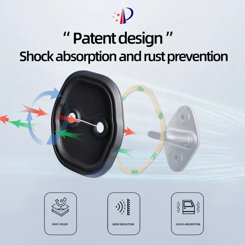 Door Lock Cover Applicable To Changan Series, Silicone Rust-Proof Mute Protector, Shock Absorption,4Pcs Set