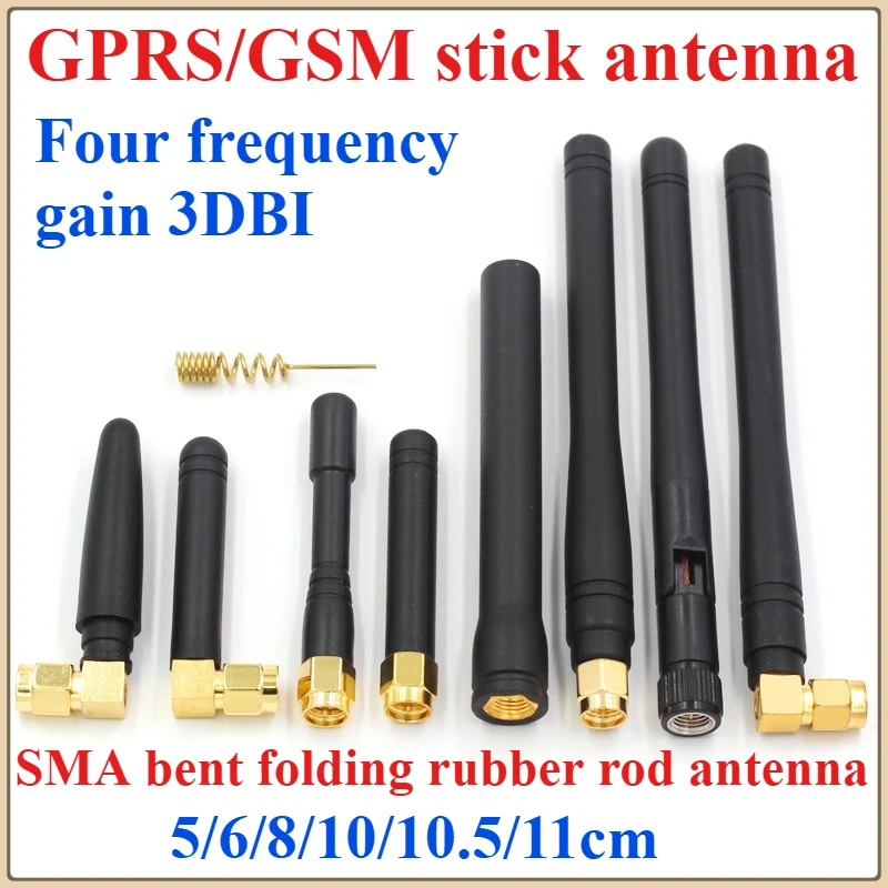 

2PCS Antenna 3dbi SMA Male Connector GSM, GPRS Antena Outdoor Signal Repeater Antenne Waterproof Glue Rod Antenna