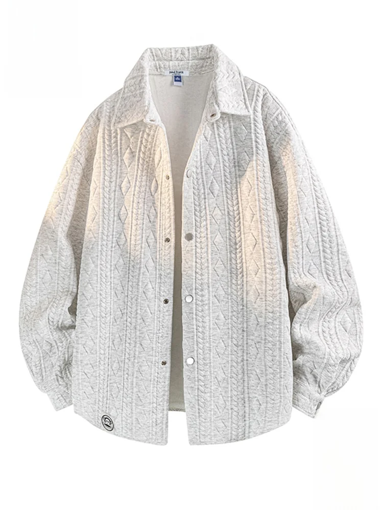 

Мужской осенний модный кардиган Paul Frank Monkey Loose в клетку с отложным воротником на молнии из полиэстера