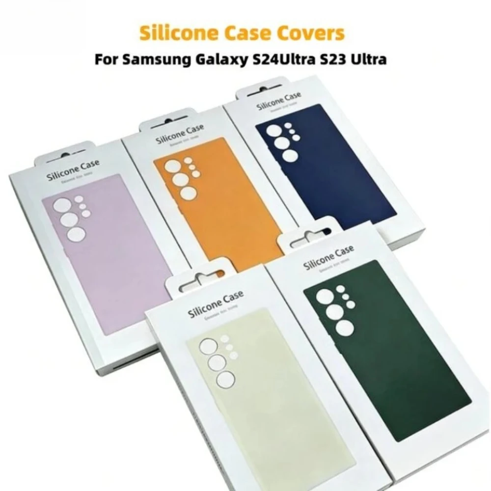 

Soft Touch Silicone Case for Samsung Galaxy S24 Ultra/S23 Ultra S23U Anti-Shock Protection Shell Slim Lightweight Phone Cover