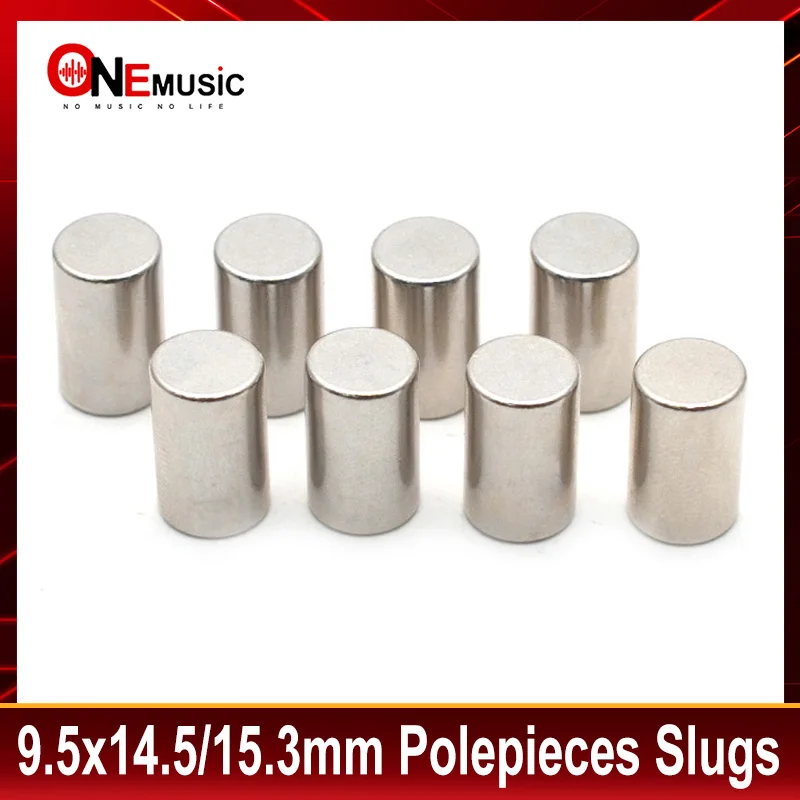

8 шт. 9,5x14,5/15,3 мм Железный пикап polepiece Slugs магнитные стержни серебряные стержни для электрогитары/бас запчасти