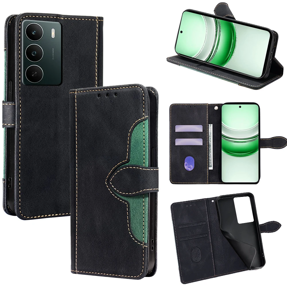 

Leather Flip Case for Realme C71 4G Wallet Phone Case Cover with Magnetic Buckle Card Slots