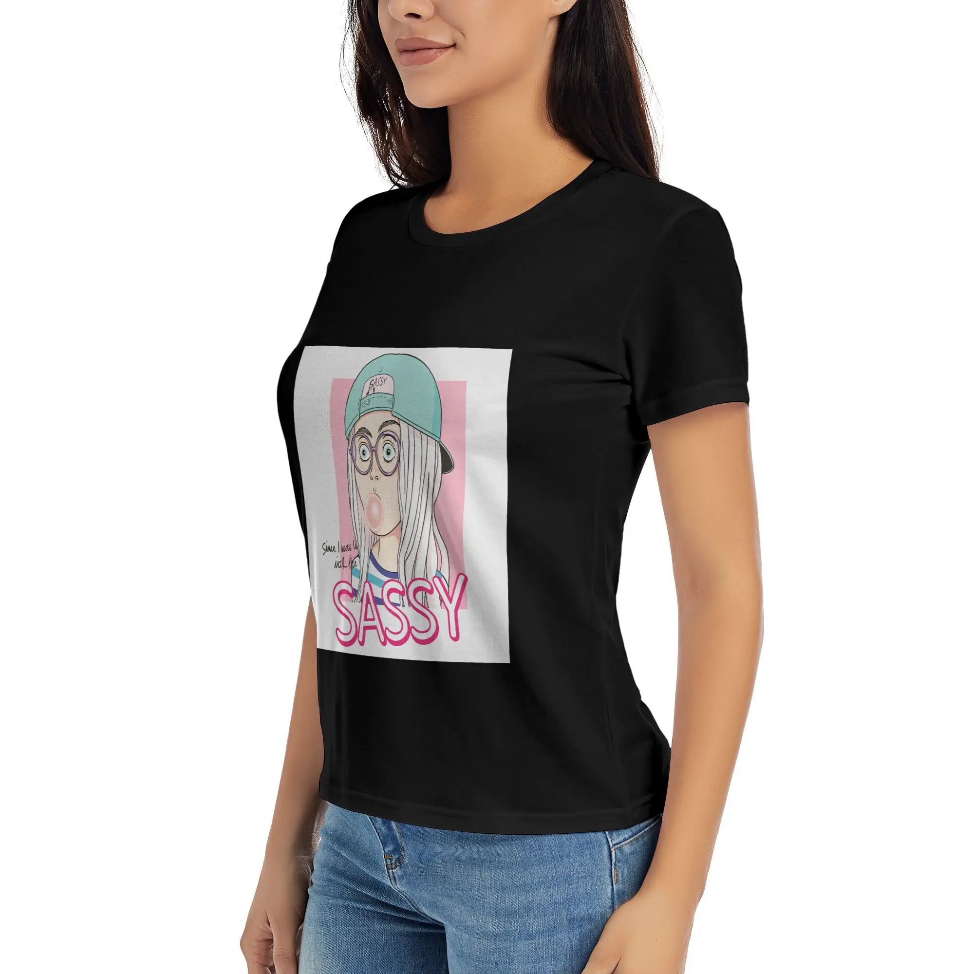 Bubble Blowing Graphic Tee Damen Kurzarm-T-Shirt 200g