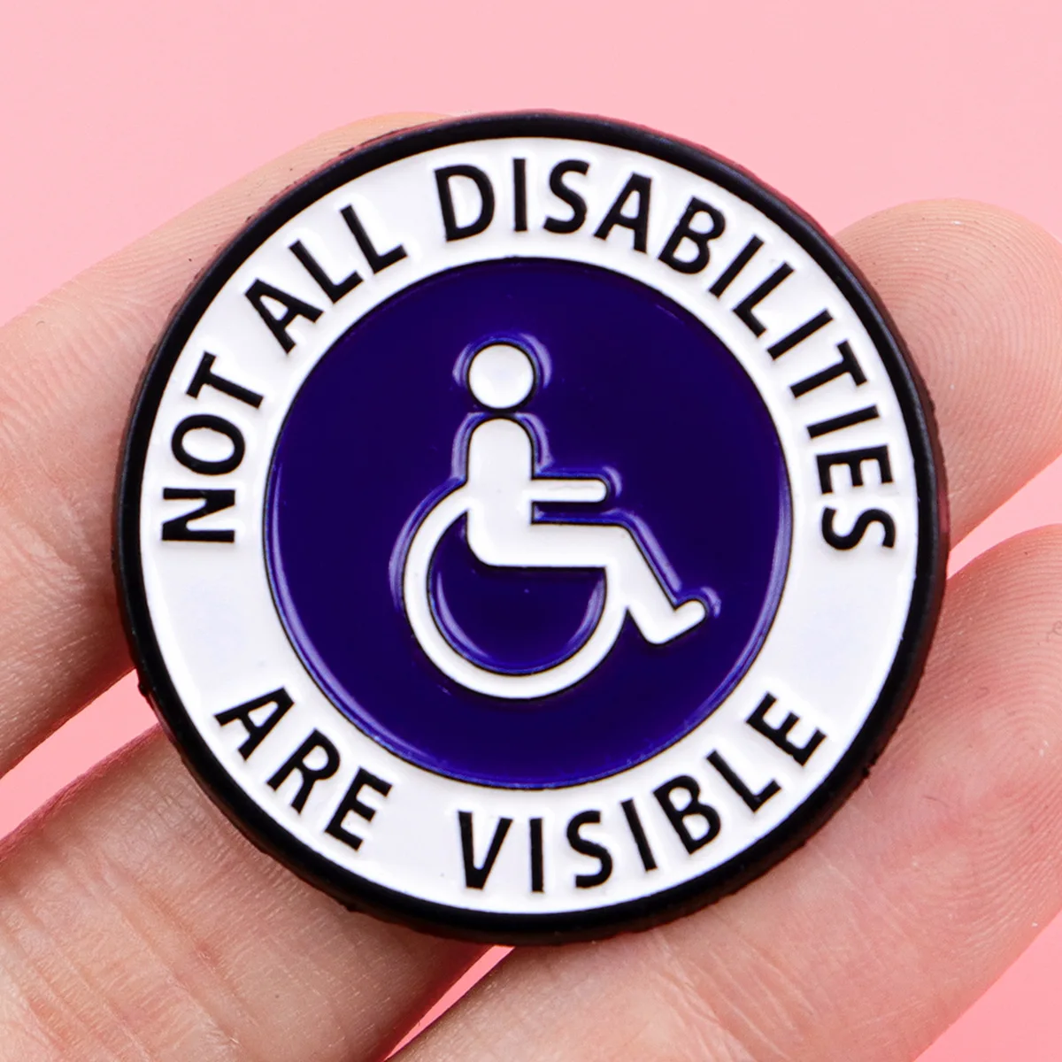 Enamel Pins Invisible Disability Quotes Enamel Pins Women's Brooches Men Lapel Pins Badge on Backpack Costume Accessories Gifts