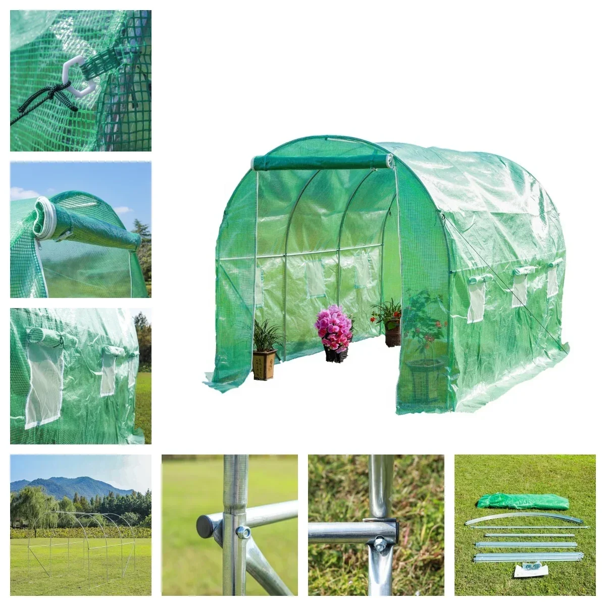 Easily Assembled Plastic Vegetable Tunnel Greenhouse Dome-Style Green House