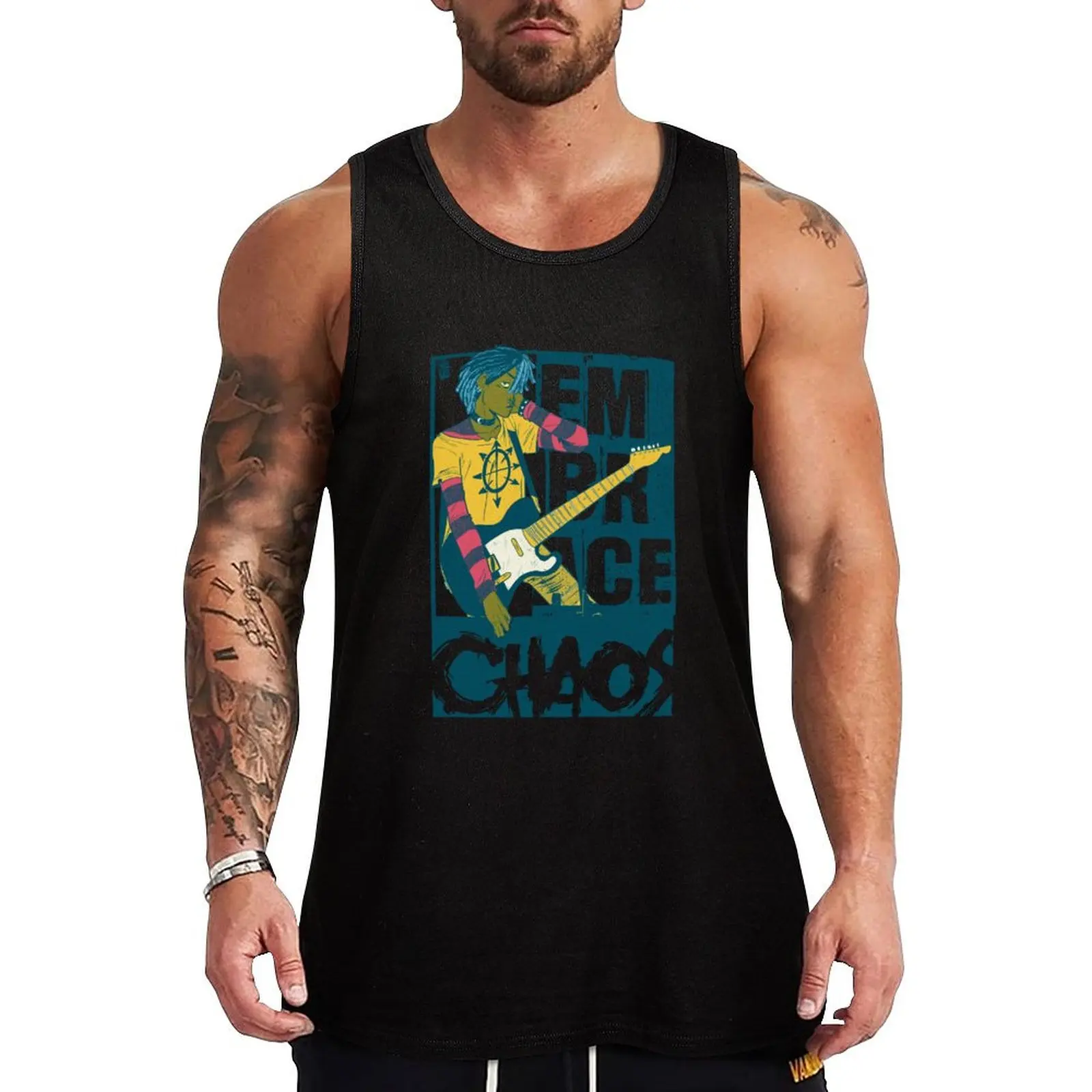 

Embrace chaos Tank Top anime t-shirts sports t-shirts for men T-shirt for fitness